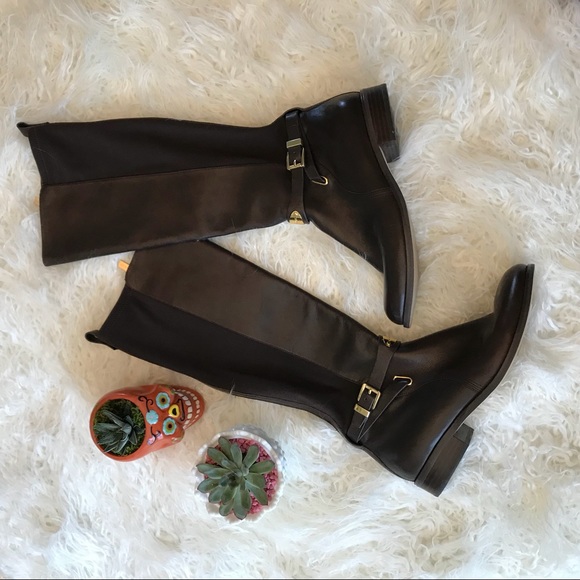 Michael Kors Shoes - Michael Kors tall brown riding leather boots